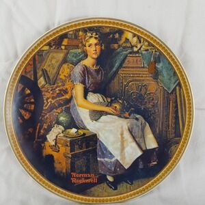 Norman Rockwell Dreaming in the Attic Plate Knowles Rediscovered Women 12960R
